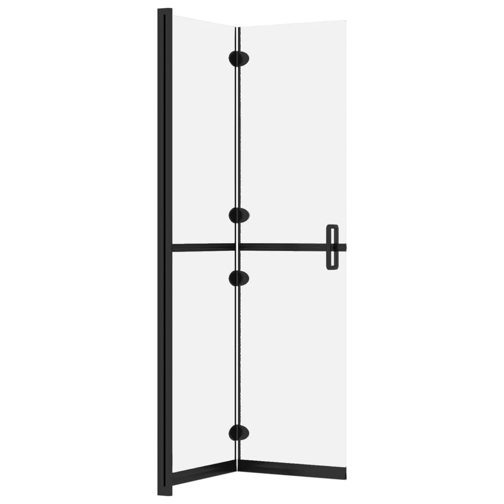 Foldable Walk-in Shower Wall Frosted ESG Glass 100x190 cm