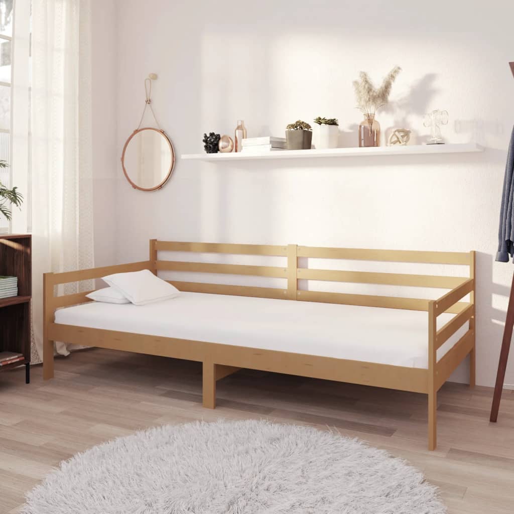 Day Bed without Mattress Honey Brown Solid Wood Pine 90x200 cm