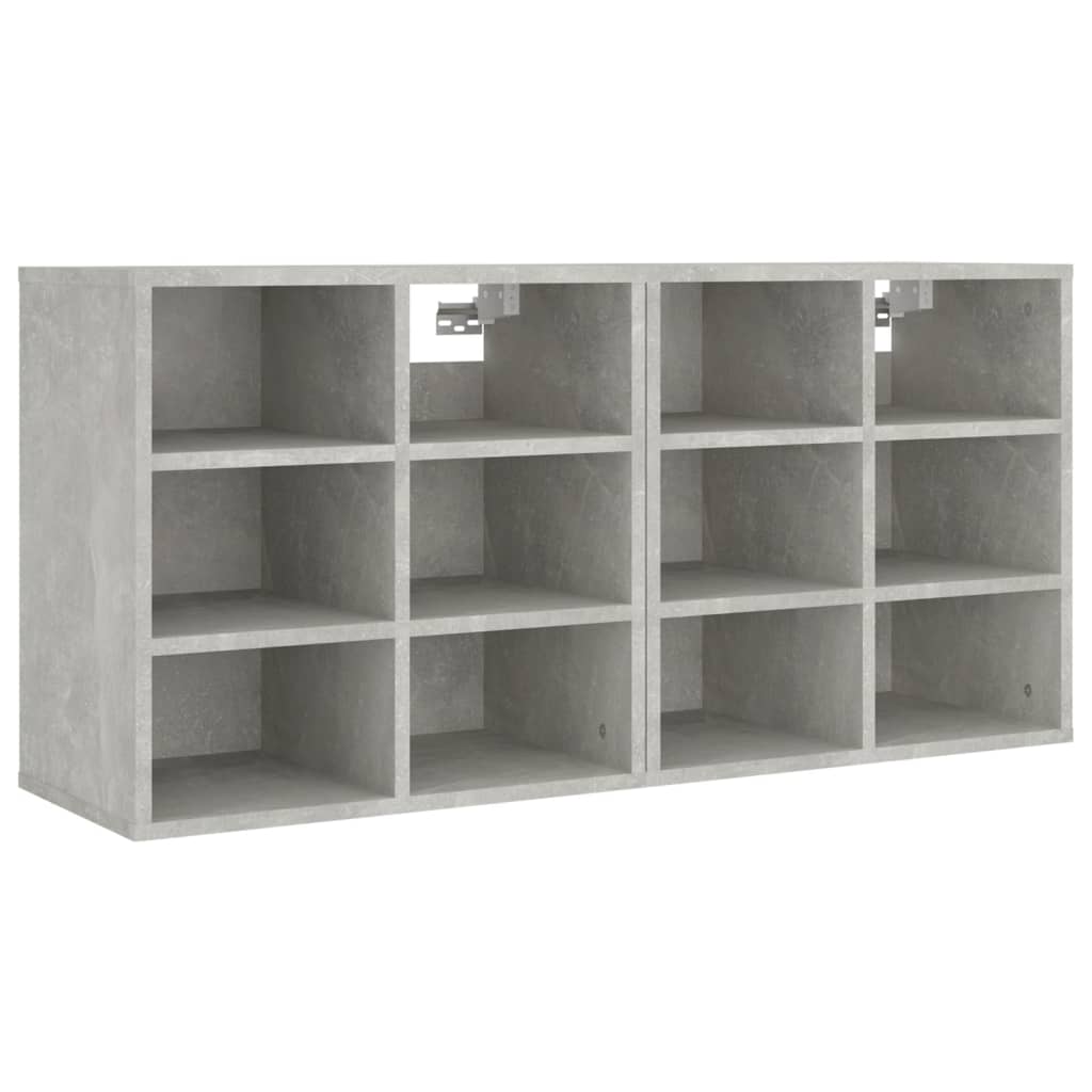 Shoe Cabinets 2 pcs Concrete Grey 52.5x30x50 cm