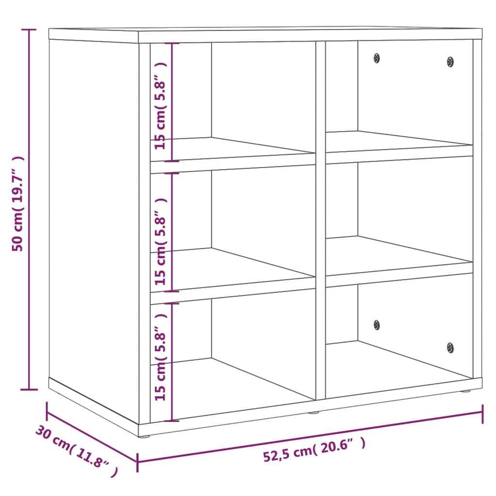 Shoe Cabinets 2 pcs Concrete Grey 52.5x30x50 cm