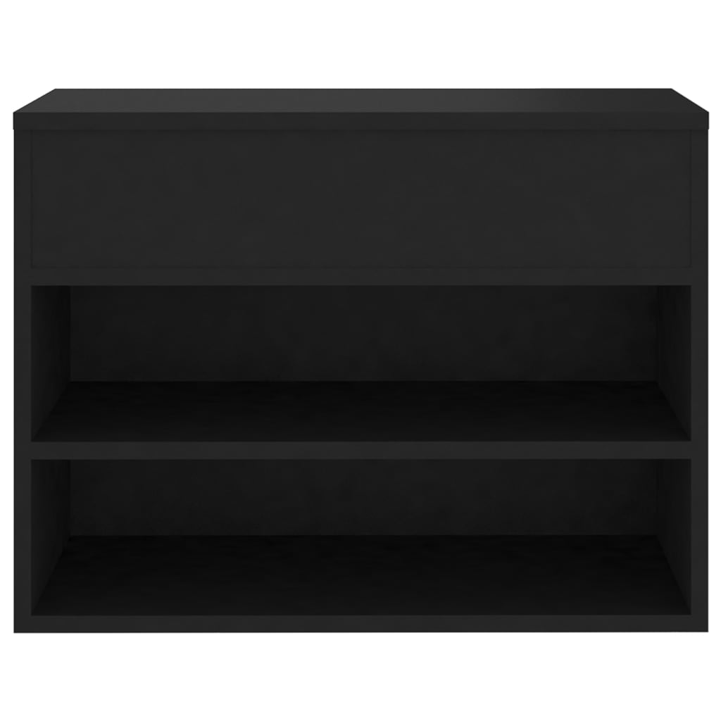 Shoe Bench Black 60x30x45 cm Engineered Wood