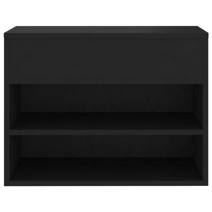 Shoe Bench Black 60x30x45 cm Engineered Wood