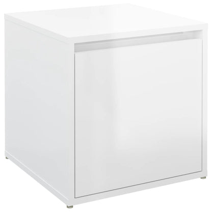 Box Drawer High Gloss White 40.5x40x40 cm Engineered Wood