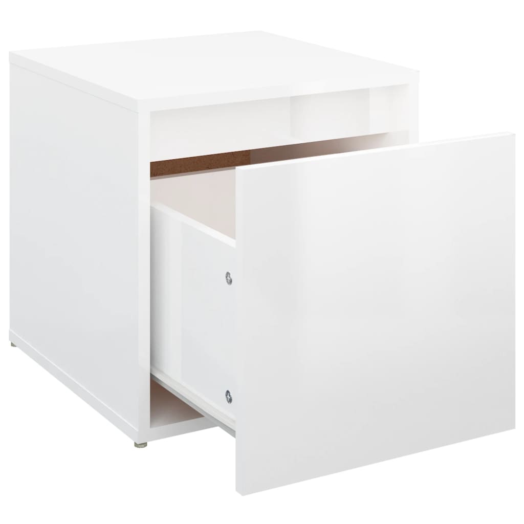 Box Drawer High Gloss White 40.5x40x40 cm Engineered Wood