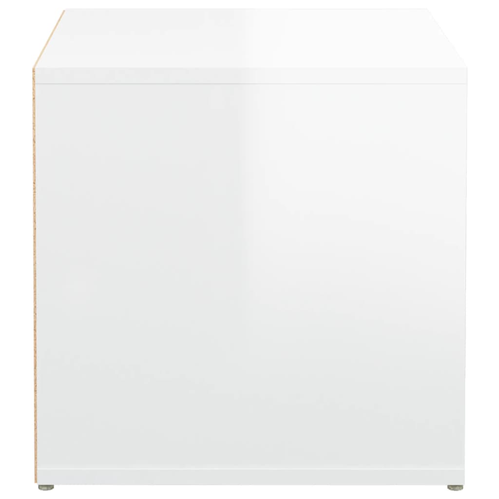 Box Drawer High Gloss White 40.5x40x40 cm Engineered Wood