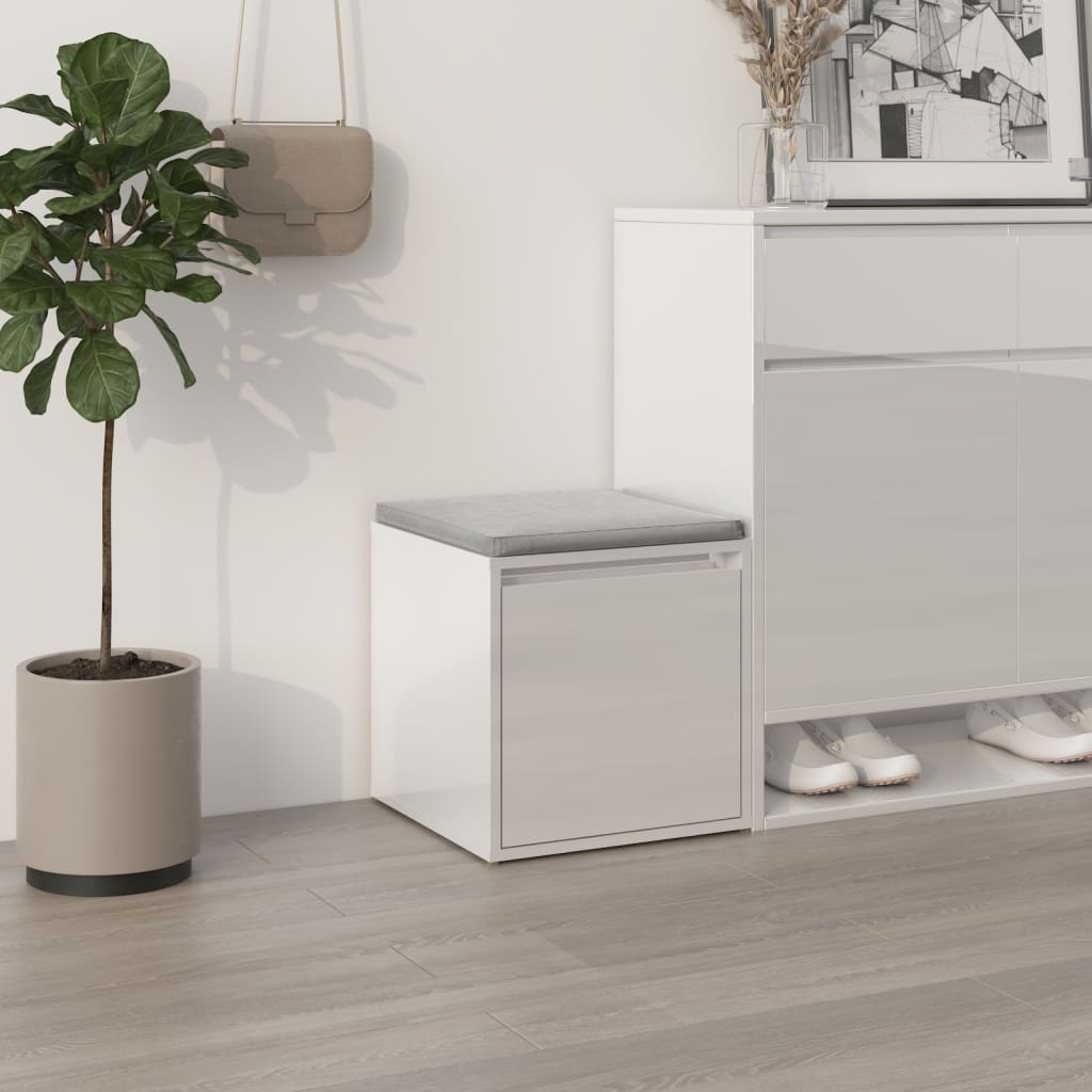 Box Drawer High Gloss White 40.5x40x40 cm Engineered Wood