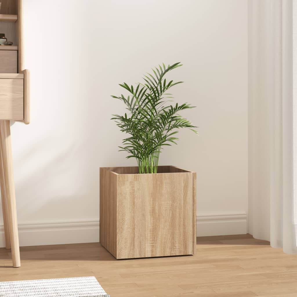 Planter Box Sonoma Oak 40x40x40 cm Engineered Wood