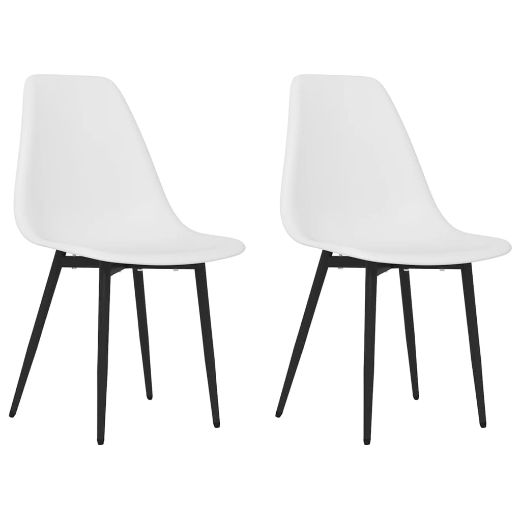 Dining Chairs 2 pcs White PP