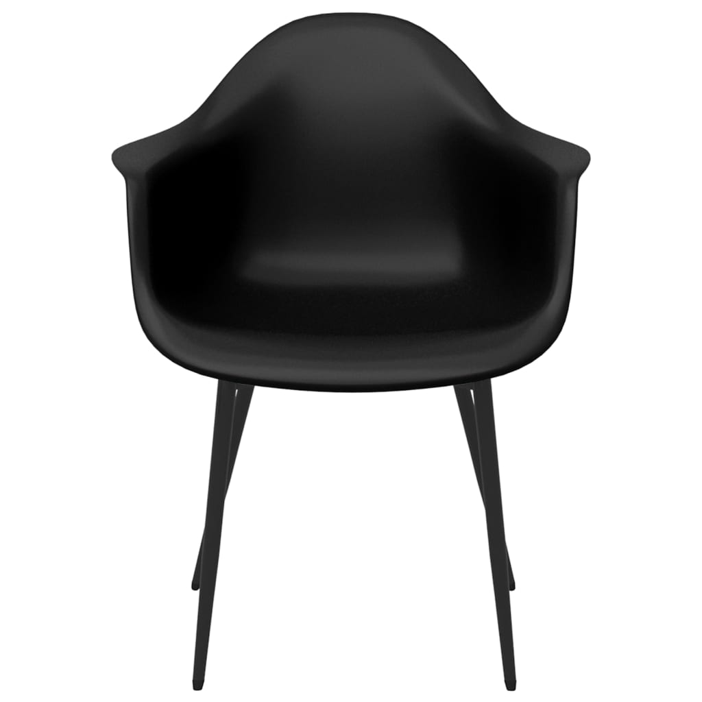 Dining Chairs 2 pcs Black PP