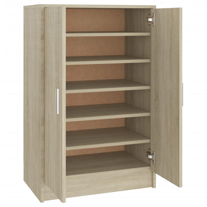 Shoe Cabinet Sonoma Oak 60x35x92 cm Engineered Wood