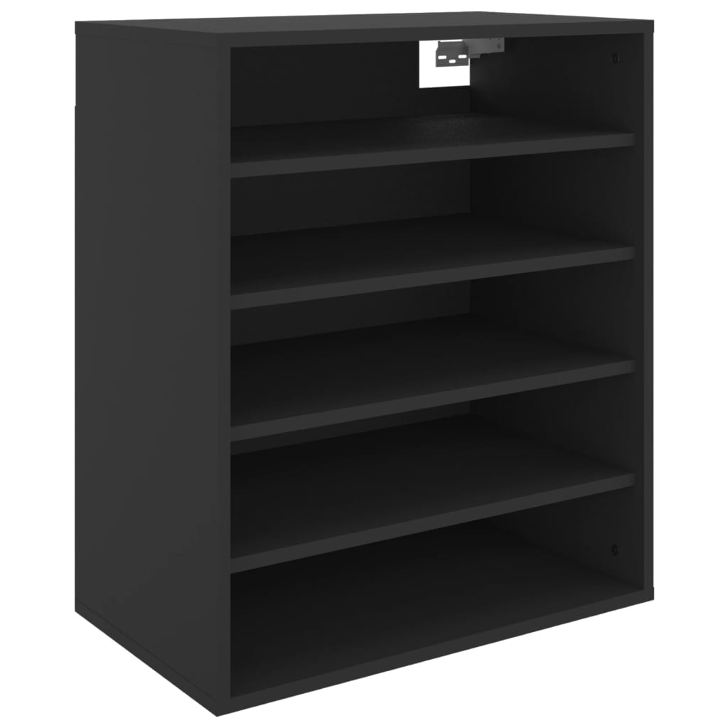 Shoe Cabinet Black 60x35x70 cm Engineered Wood