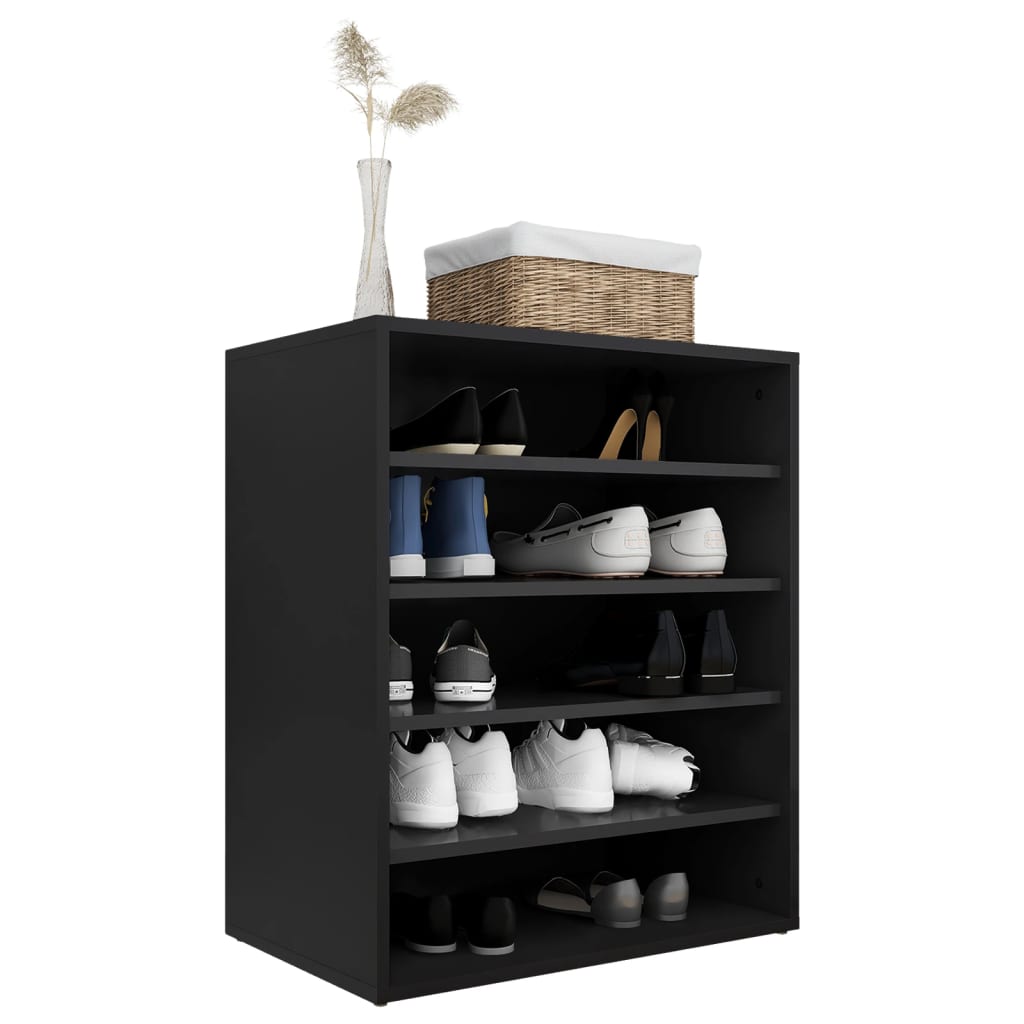 Shoe Cabinet Black 60x35x70 cm Engineered Wood