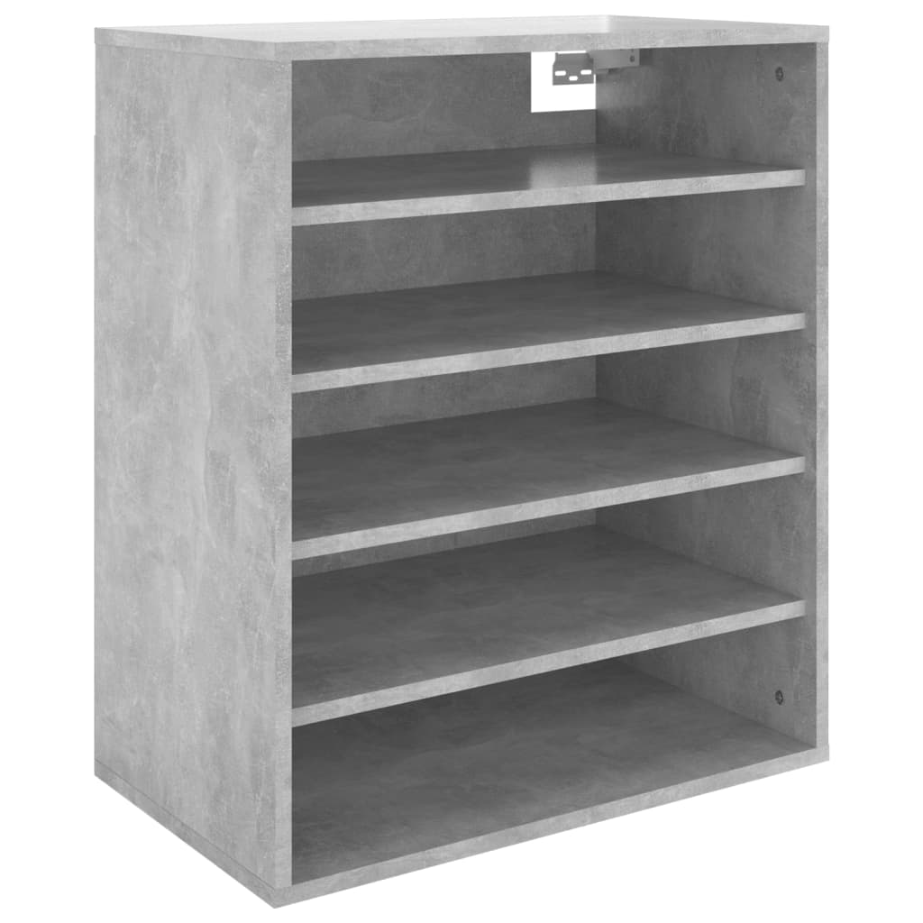 Shoe Cabinet Concrete Grey 60x35x70 cm Engineered Wood