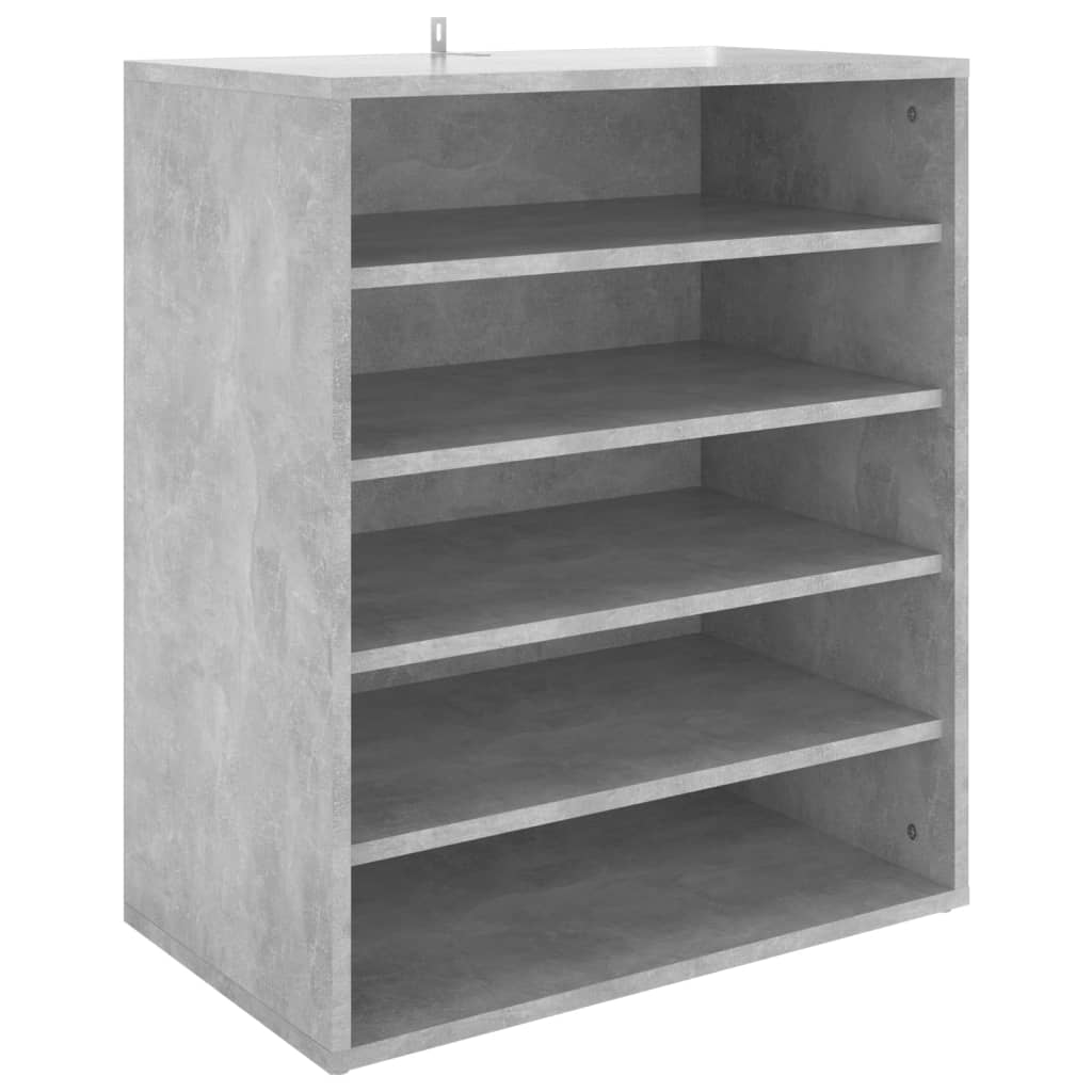 Shoe Cabinet Concrete Grey 60x35x70 cm Engineered Wood