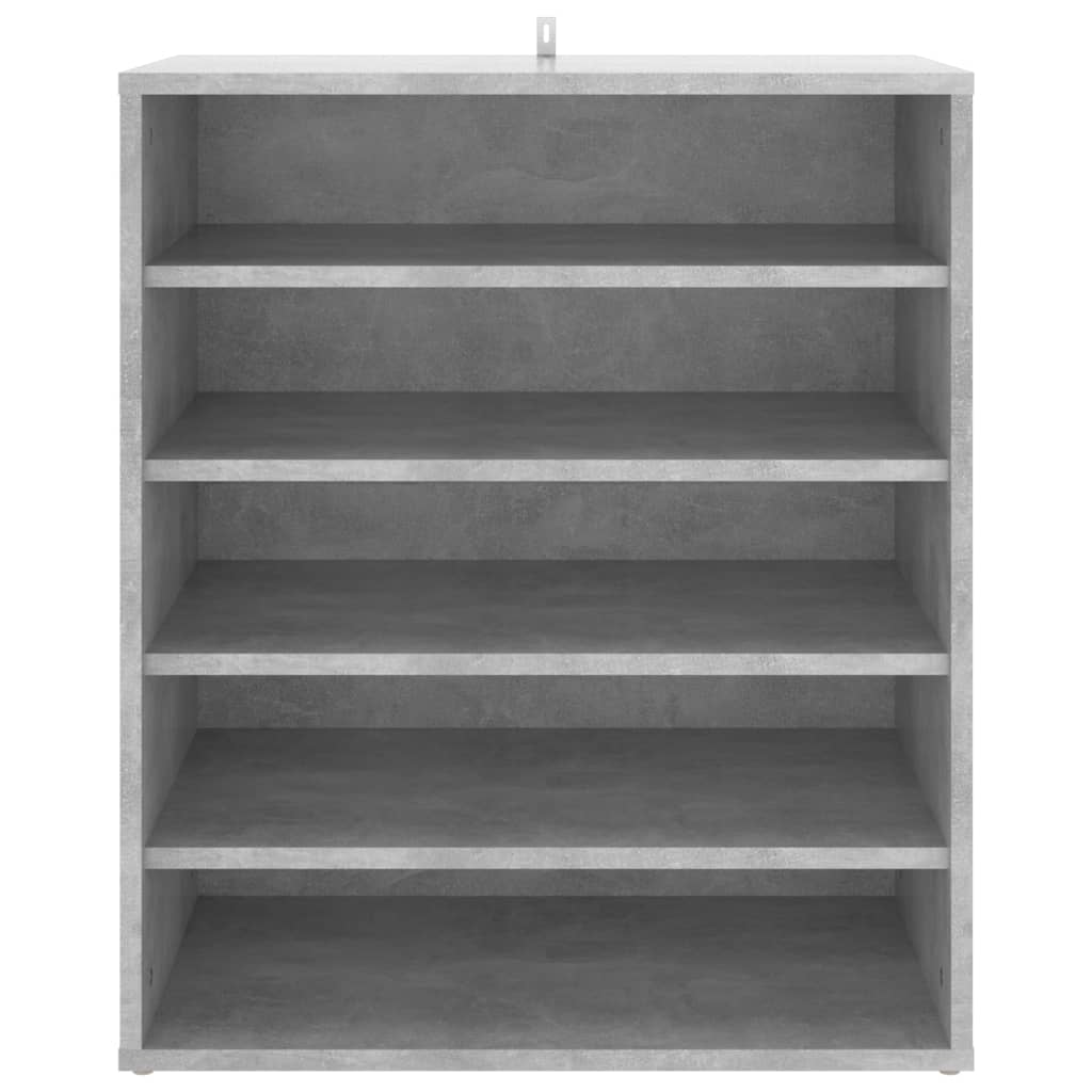 Shoe Cabinet Concrete Grey 60x35x70 cm Engineered Wood