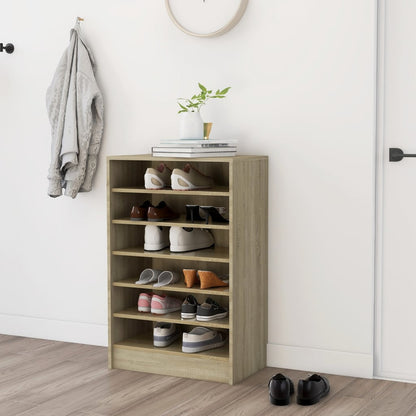 Shoe Cabinet Sonoma Oak 60x35x92 cm Engineered Wood