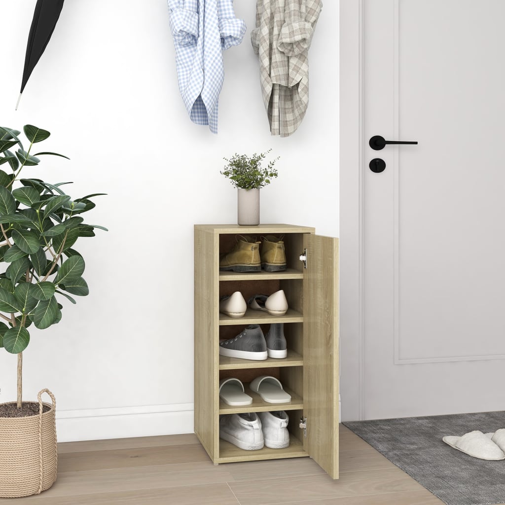 Shoe Cabinet Sonoma Oak 32x35x70 cm Engineered Wood