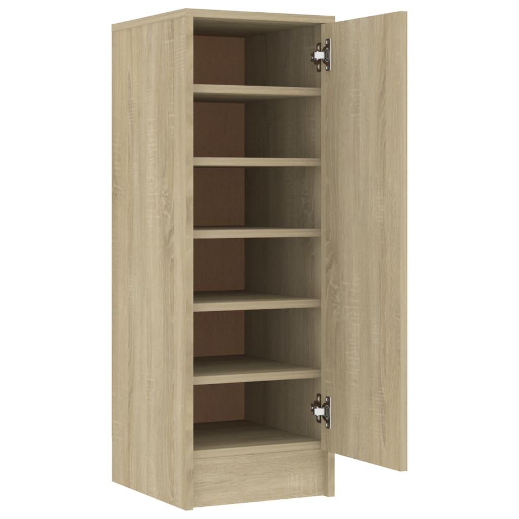 Shoe Cabinet Sonoma Oak 32x35x92 cm Engineered Wood