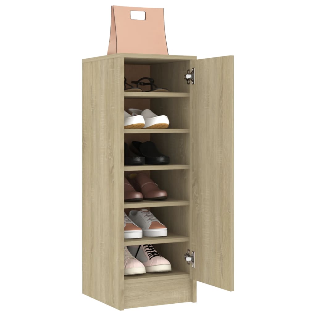 Shoe Cabinet Sonoma Oak 32x35x92 cm Engineered Wood