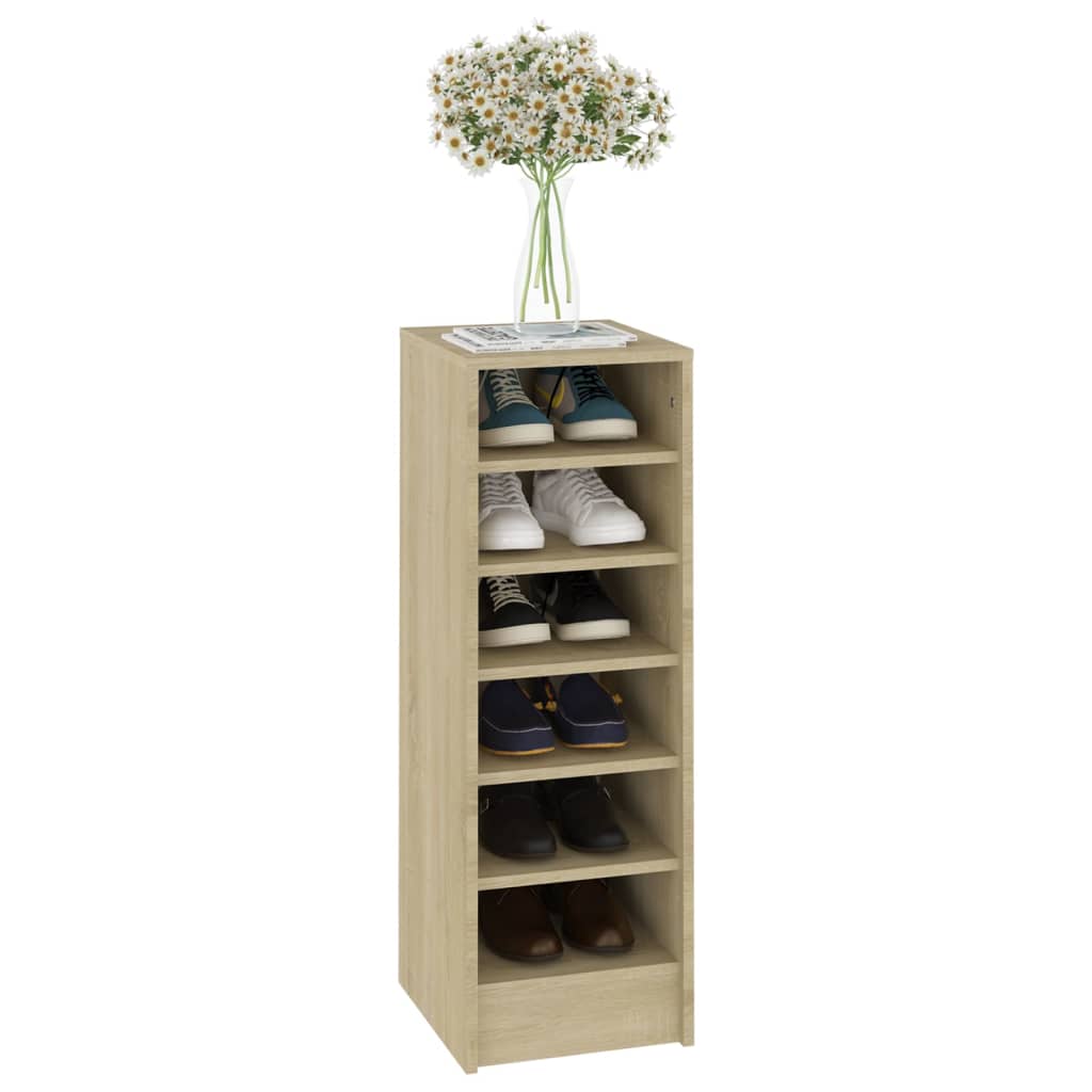 Shoe Cabinet Sonoma Oak 31.5x35x90 cm Engineered Wood