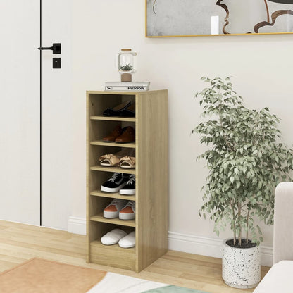 Shoe Cabinet Sonoma Oak 31.5x35x90 cm Engineered Wood