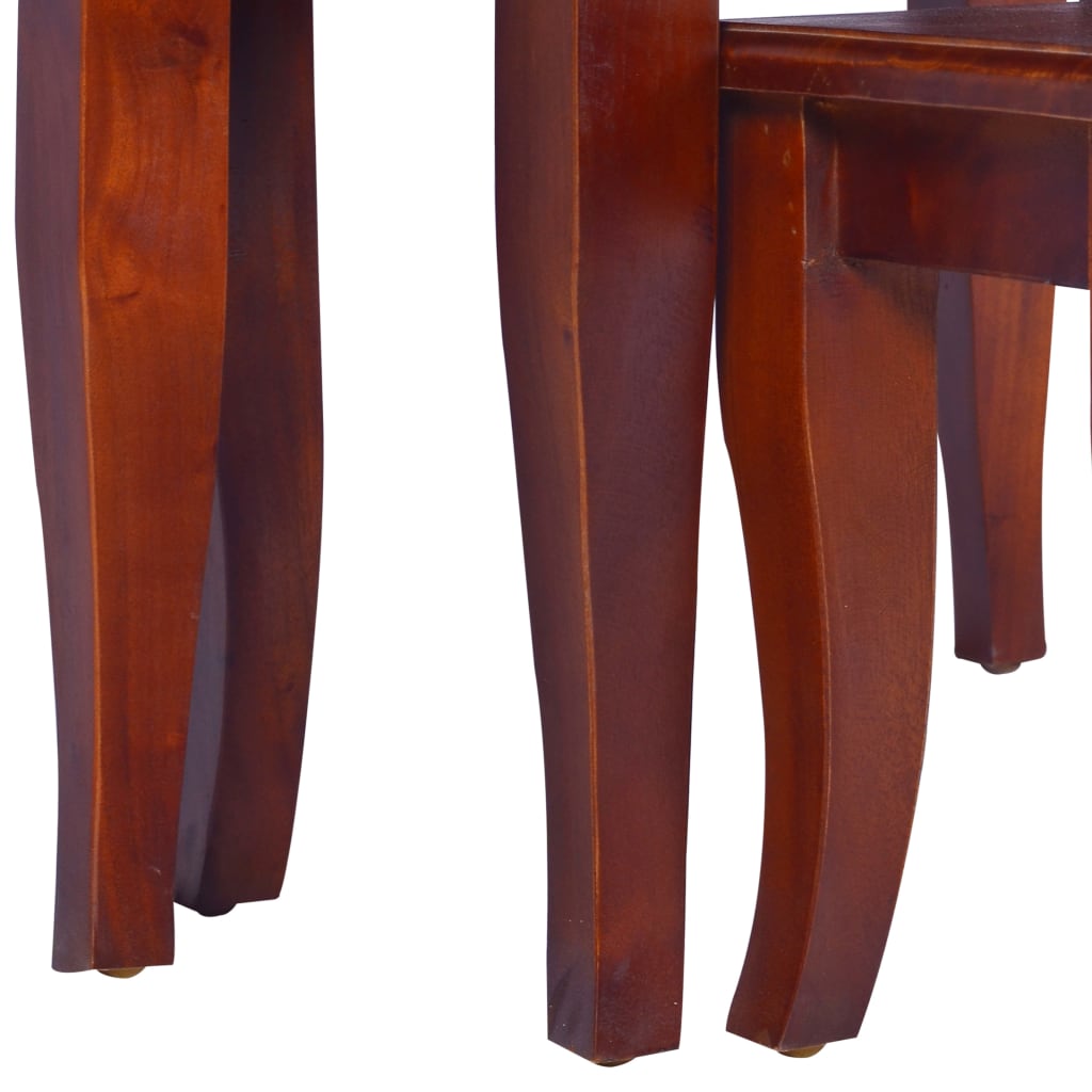 Nesting Side Tables 3 pcs Classical Brown Solid Wood Mahogany