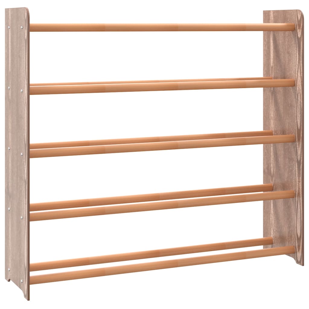 Shoe Rack Brown 90x24x81 cm Engineered Wood