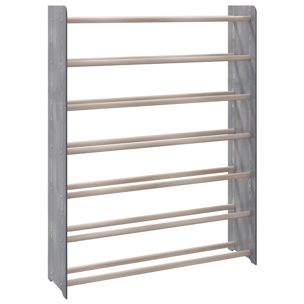 Shoe Rack Grey 90x24x117 cm Engineered Wood