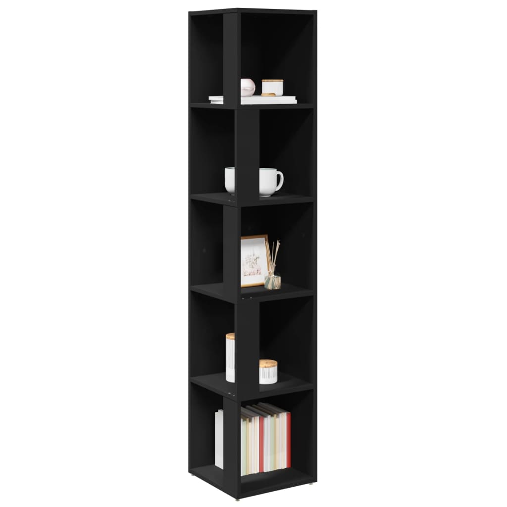 Corner Cabinet Black 33x33x164.5 cm Engineered Wood