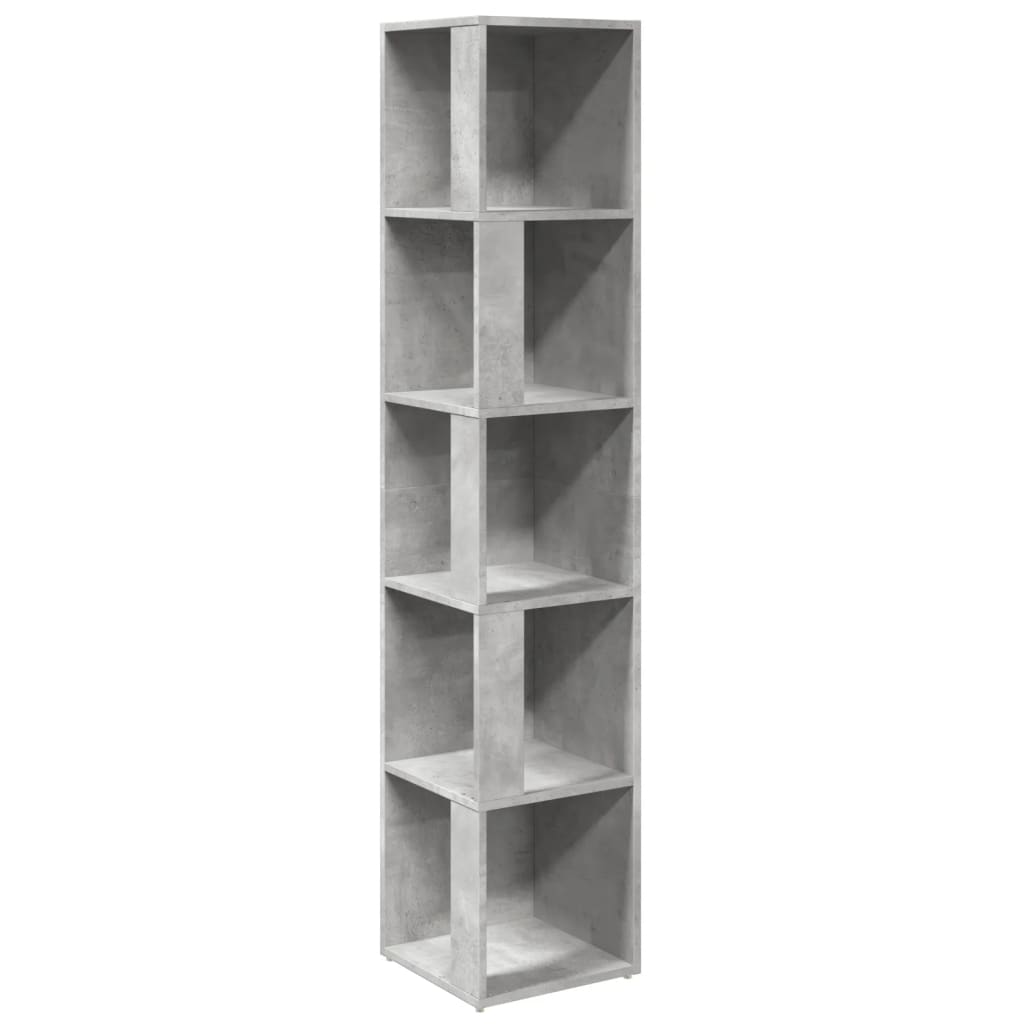 Corner Cabinet Concrete Grey 33x33x164.5 cm Engineered Wood