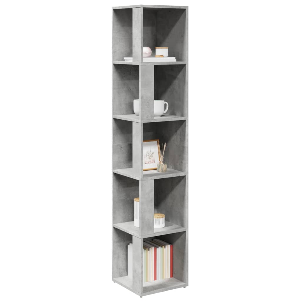 Corner Cabinet Concrete Grey 33x33x164.5 cm Engineered Wood