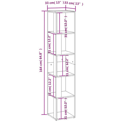 Corner Cabinet Concrete Grey 33x33x164.5 cm Engineered Wood