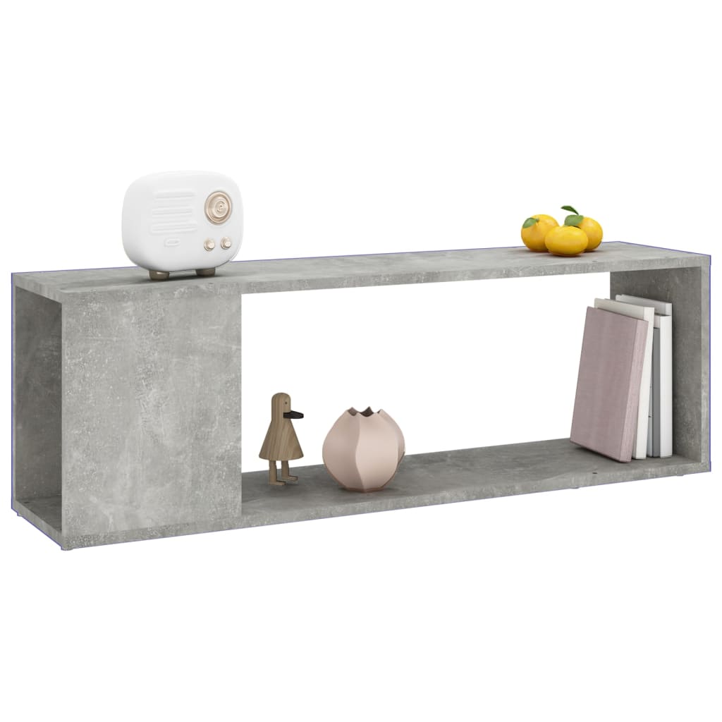 TV Cabinet Concrete Grey 100x24x32 cm Engineered Wood