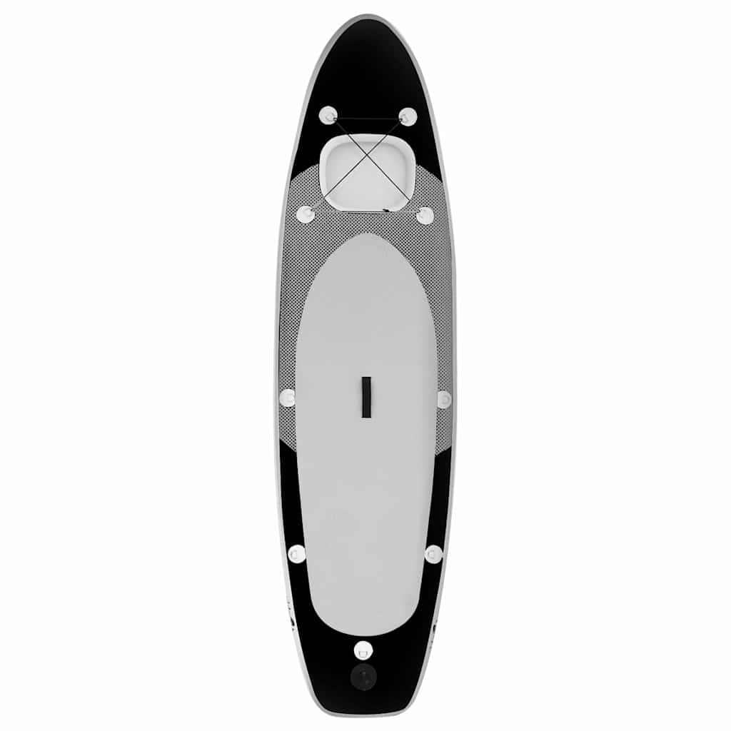 Inflatable Stand Up Paddle Board Set Black 300x76x10 cm