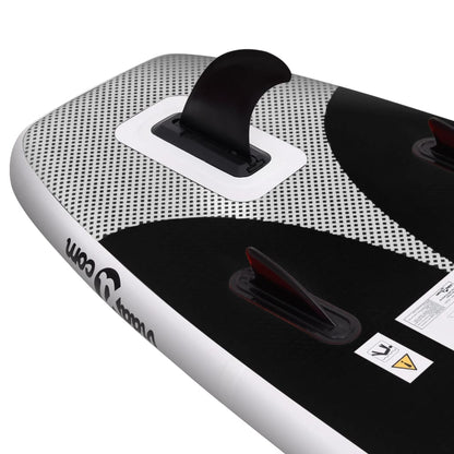 Inflatable Stand Up Paddle Board Set Black 330x76x10 cm