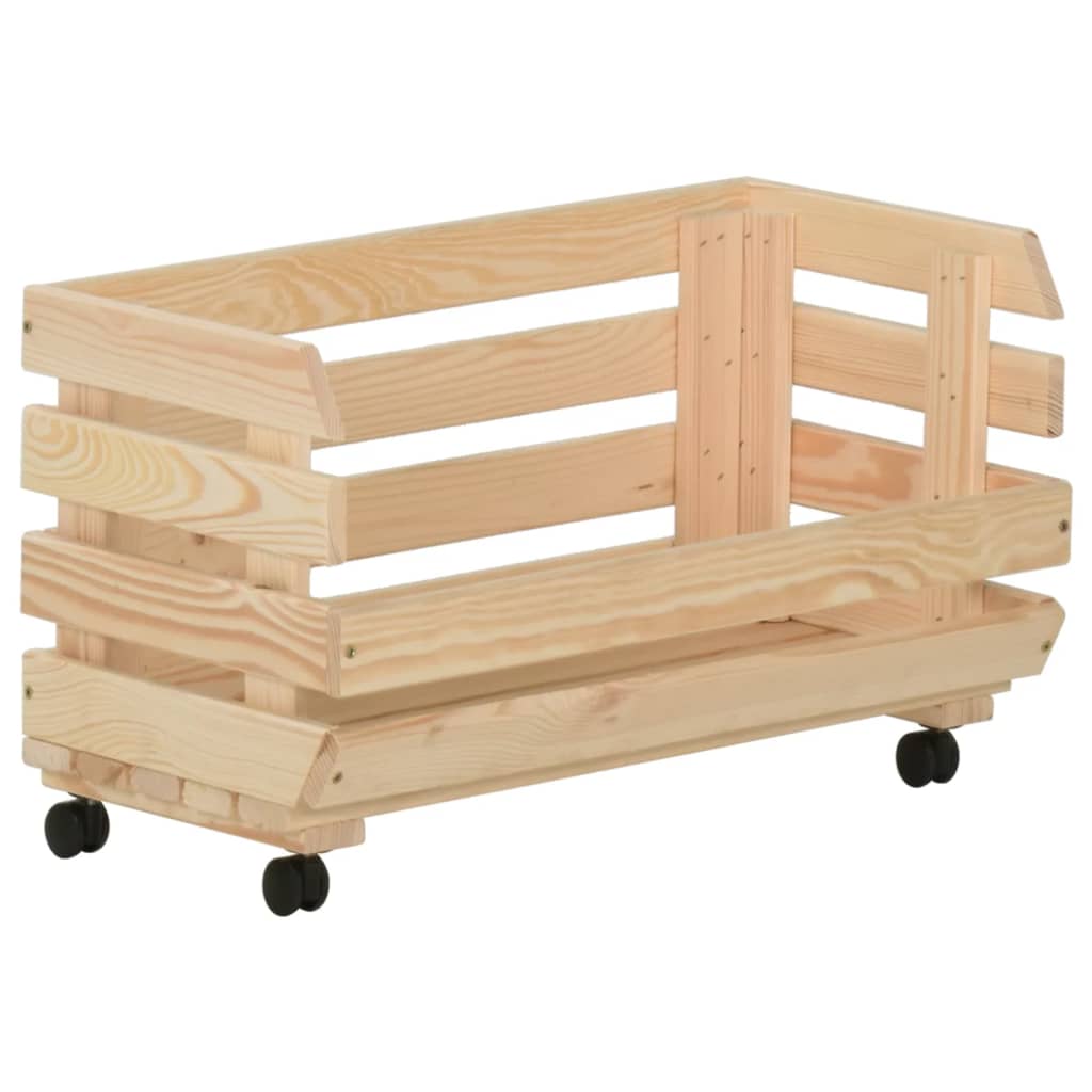 Vegetable Trolley 37x30x80 cm Solid Pinewood