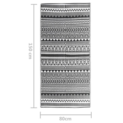 Outdoor Rug Black 80x150 cm PP