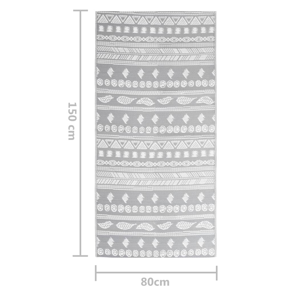 Outdoor Rug Grey 80x150 cm PP