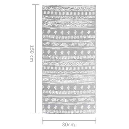 Outdoor Rug Grey 80x150 cm PP