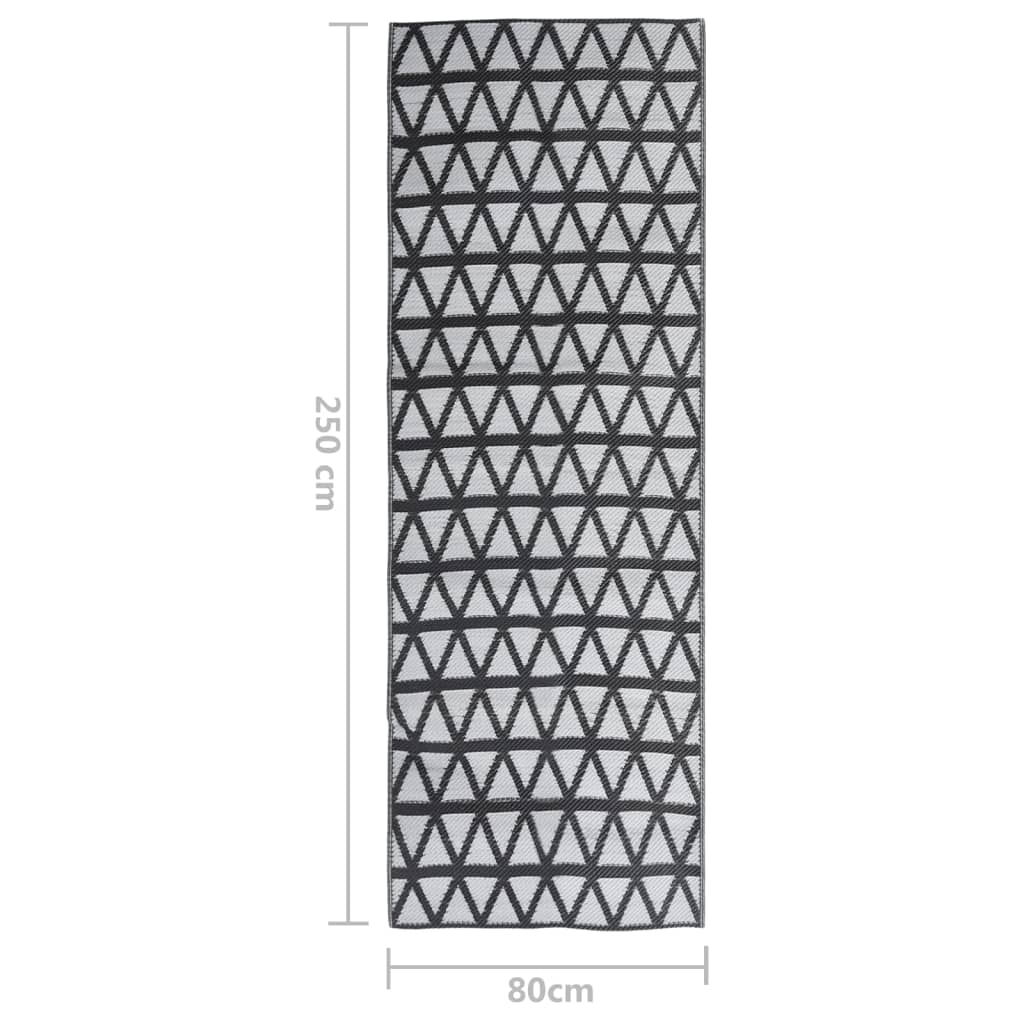 Outdoor Rug Black 80x250 cm PP