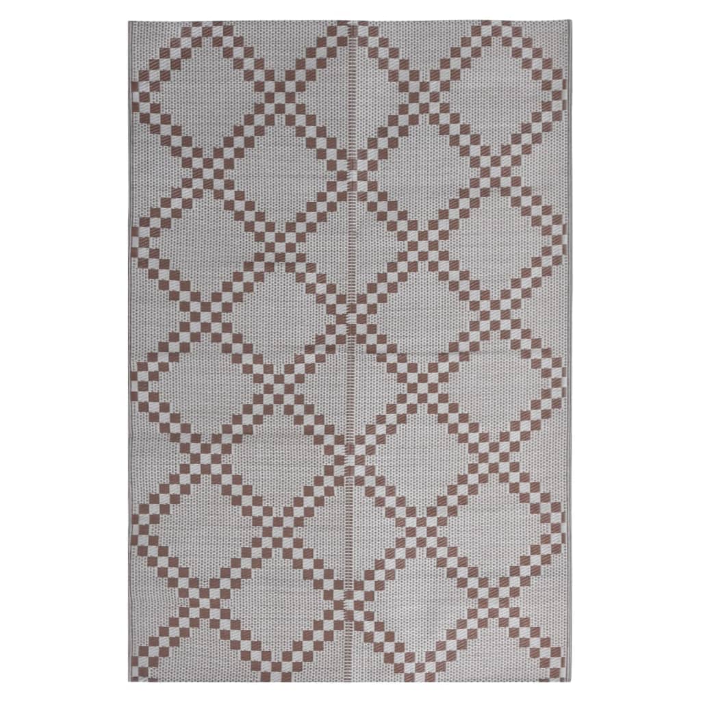 Outdoor Rug Brown 140x200 cm PP