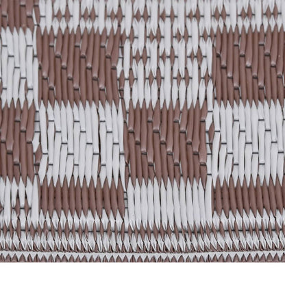 Outdoor Rug Brown 140x200 cm PP