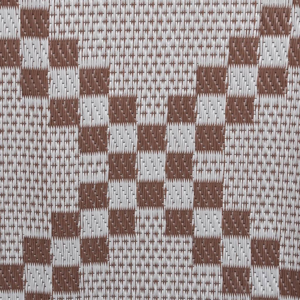 Outdoor Rug Brown 140x200 cm PP