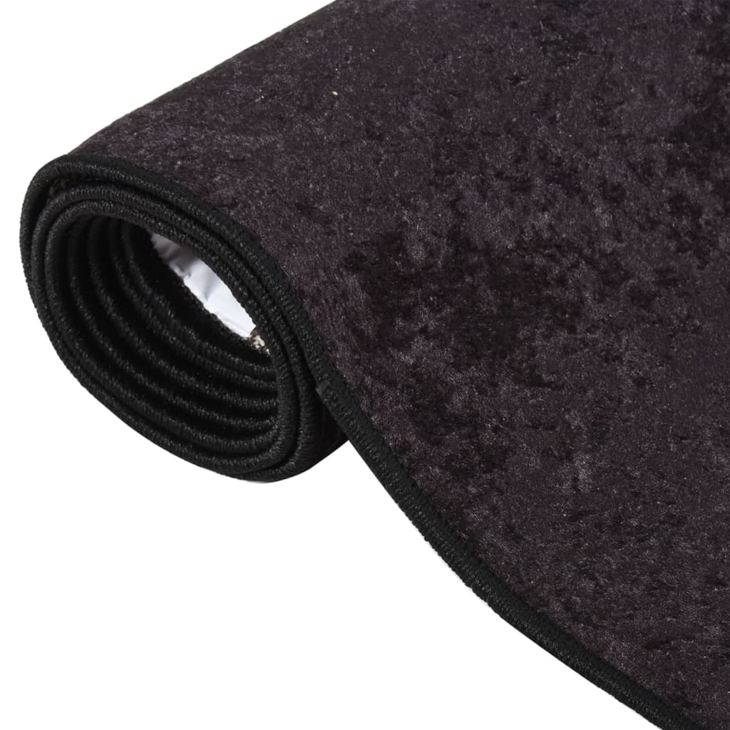 Rug Washable 160x230 cm Anthracite Anti Slip