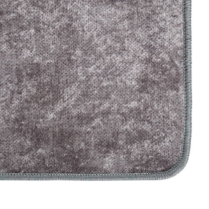 Rug Washable 80x300 cm Grey Anti Slip