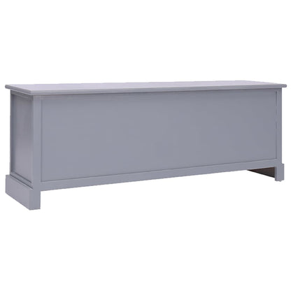 TV Cabinet Dark Grey 108x30x40 cm Solid Wood Paulownia