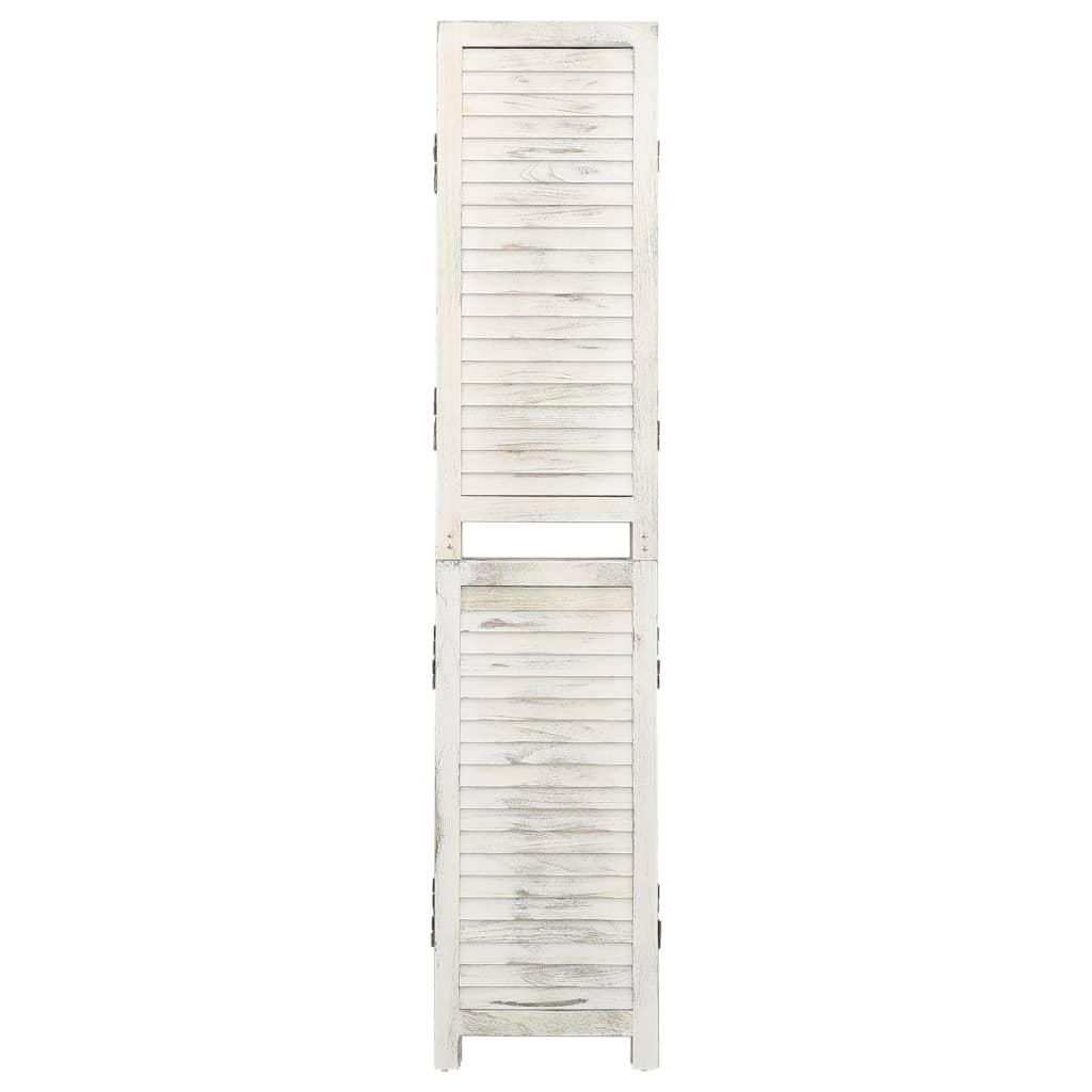 3-Panel Room Divider Antique White 105x165 cm Wood