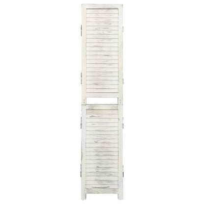 3-Panel Room Divider Antique White 105x165 cm Wood