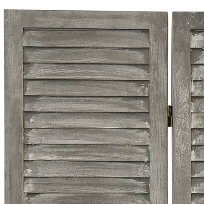 5-Panel Room Divider Grey 179x166 cm Solid Wood