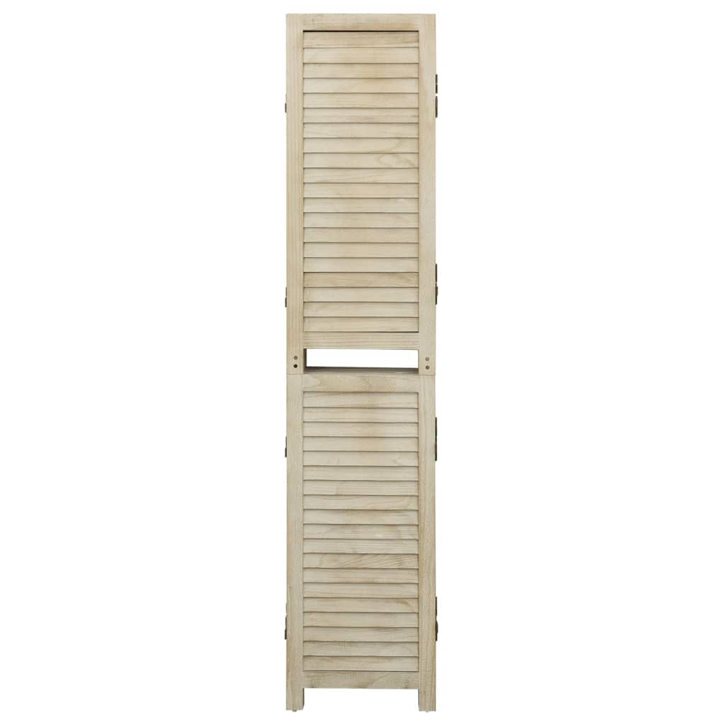 6-Panel Room Divider 210x165 cm Solid Wood Paulownia